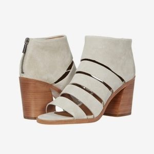 Frye Tash Cut Out Bootie Sandal Milkshake Suede